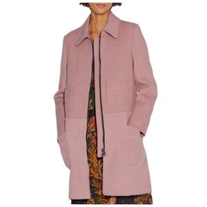 Coach pink Shearling Wool Coat NWOT